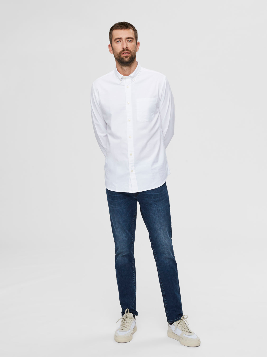 Reg Rick Oxford Flex Skjorte - Hvit/ White